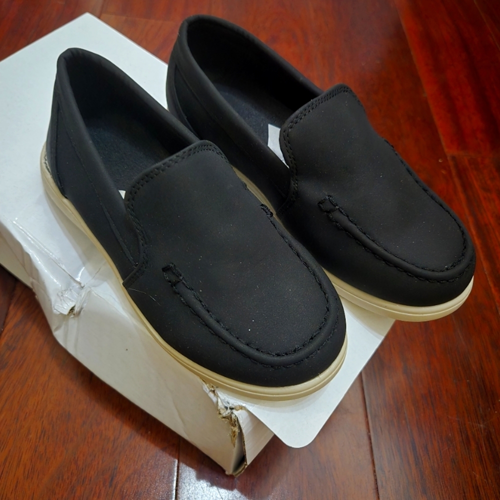 Kids Black Slip-On Loafers Size 12 And 13